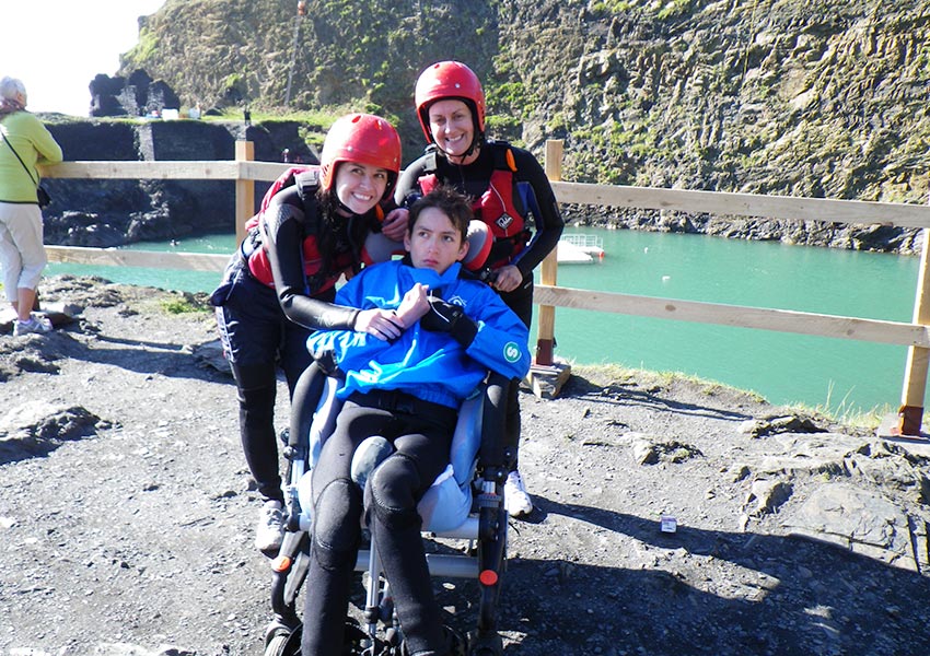 Disabled Coasteering outdoor activities in Wales