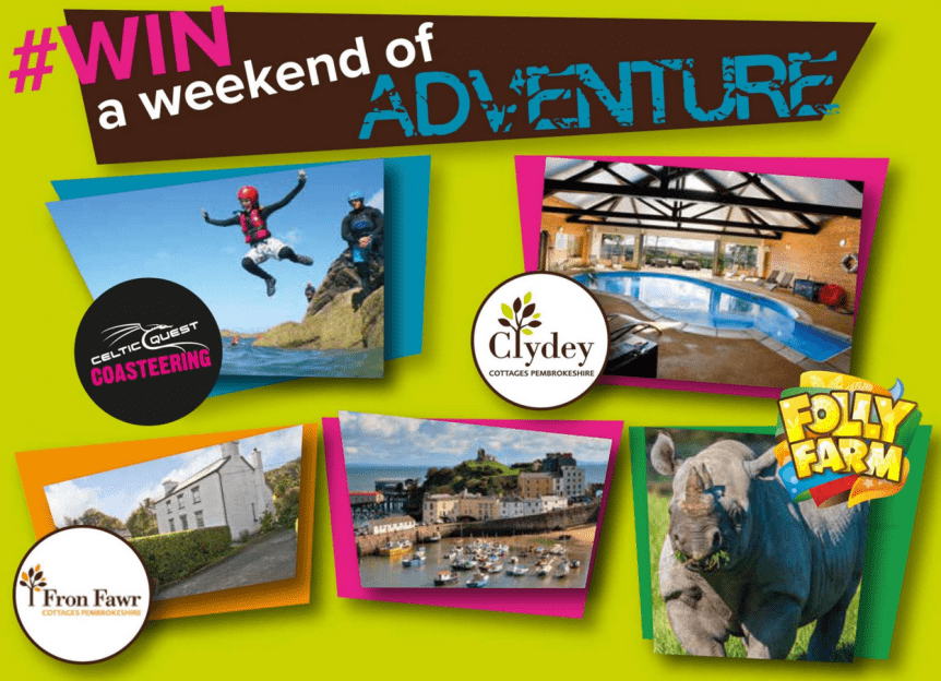 Year of adventure competition - win a weekend of adventure in Pembrokeshire Wales