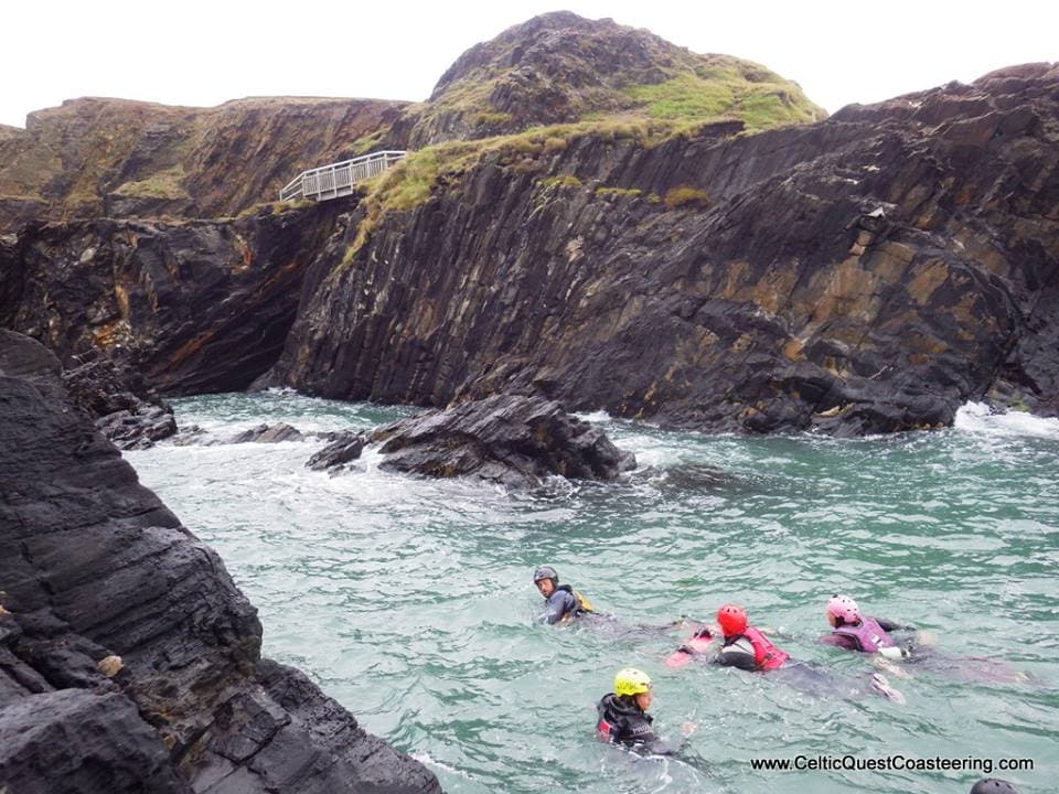 Emily Rose Yates exploring the Coast, Coasteering with Celtic Quest in Pembrokeshire