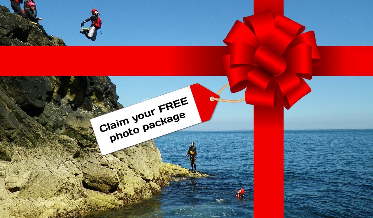 Coasteering experience gift card voucher with Celtic quest coasteering